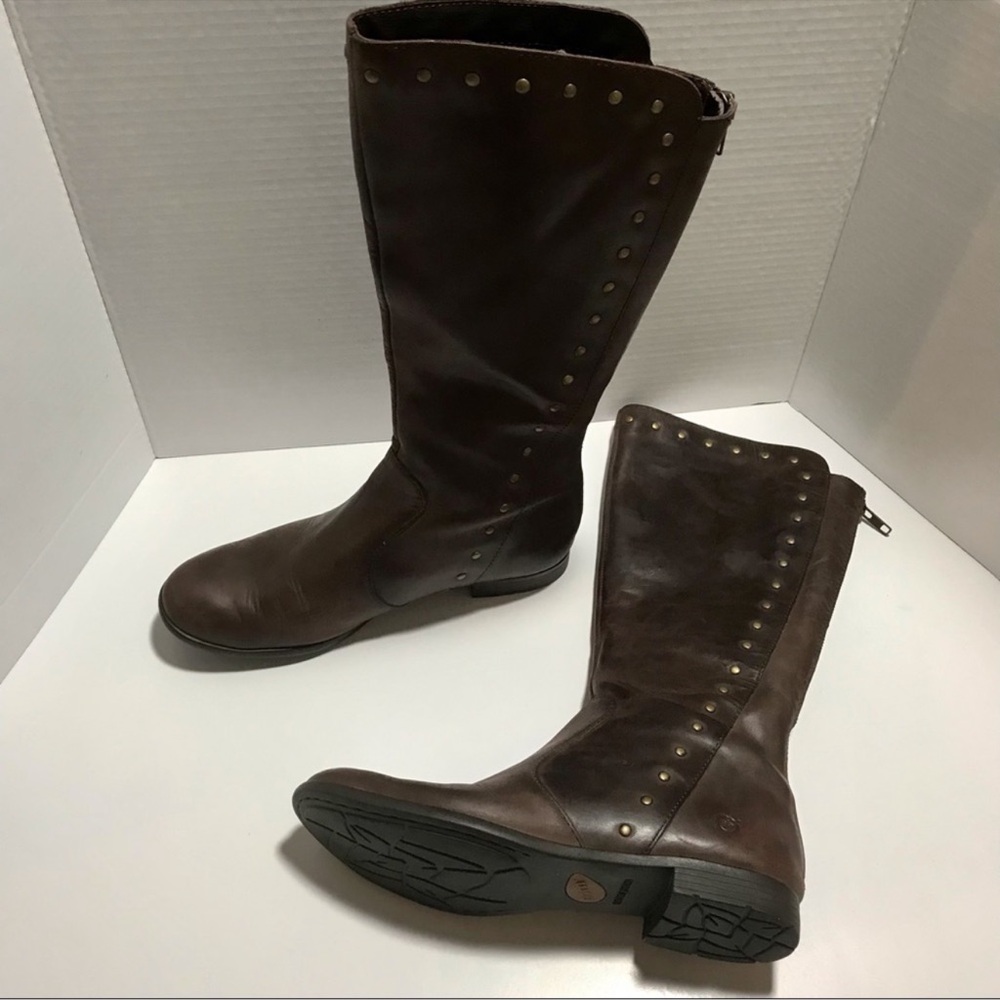 Born Larsen Genuine Leather Studded Riding Knee Boots - Picture 6 of 10